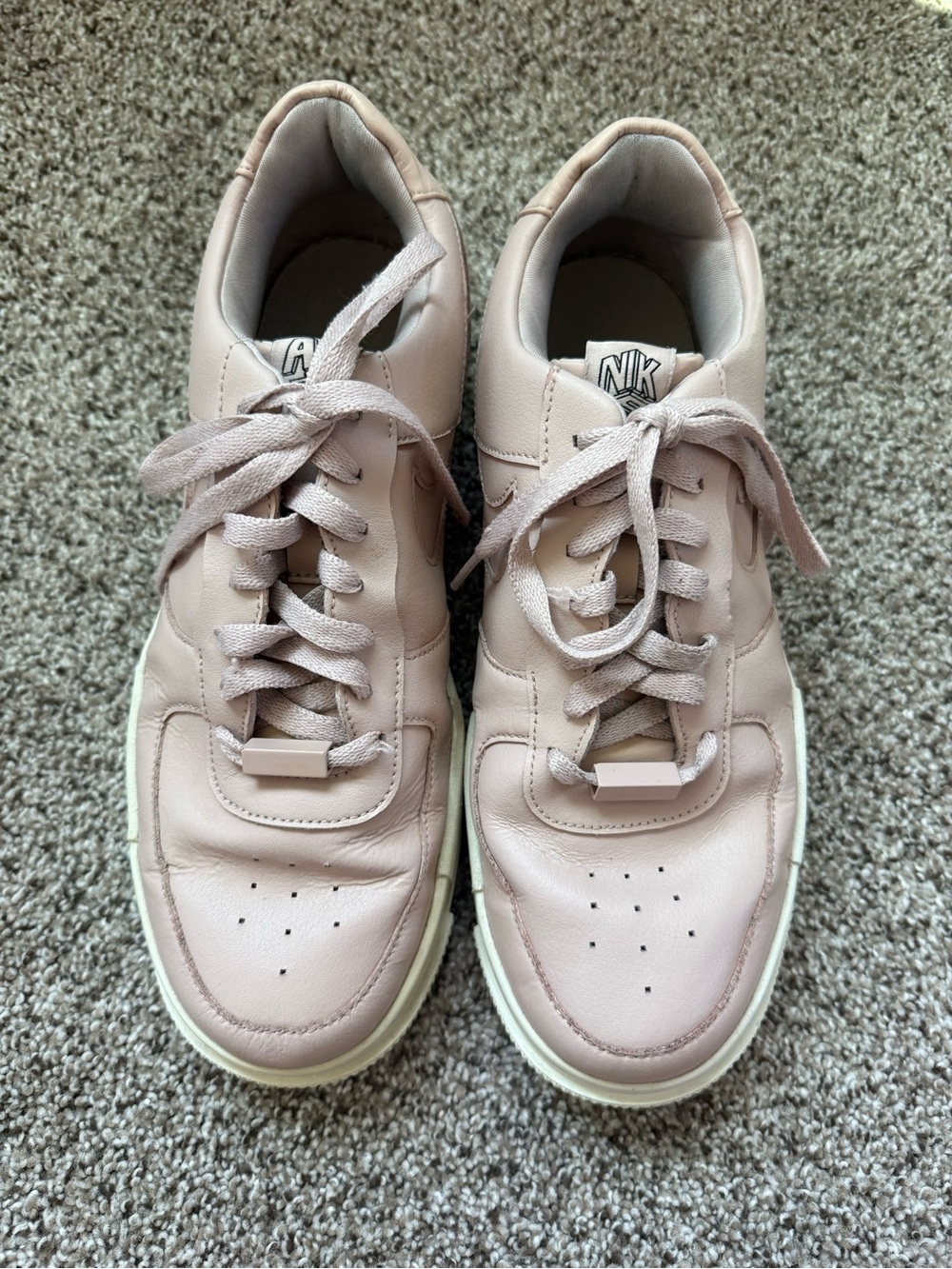 Nike Platform Air Force ones women’s limited edition light Pink
